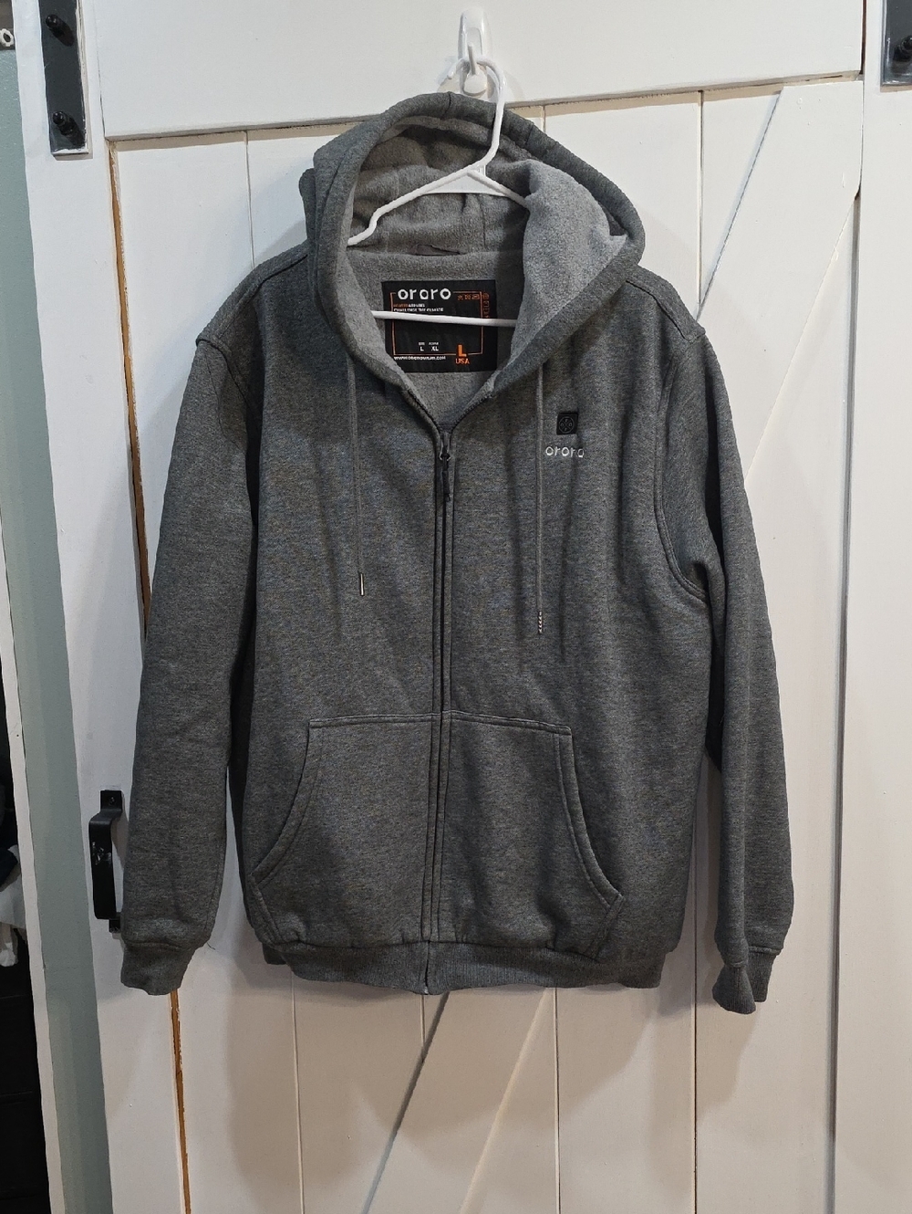 Ororo Unisex Heated Grey Hoodie